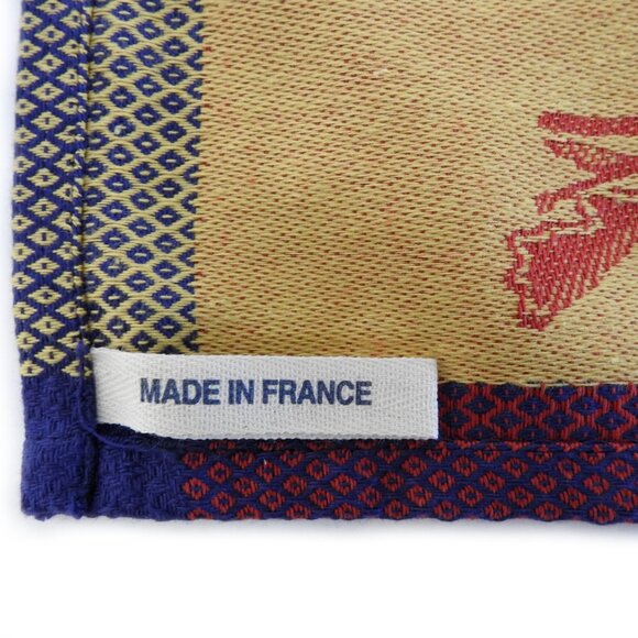 Vintage Vanderbilt Kitchen Towel France Cotton Red Yellow Vegetables - Picture 8 of 11